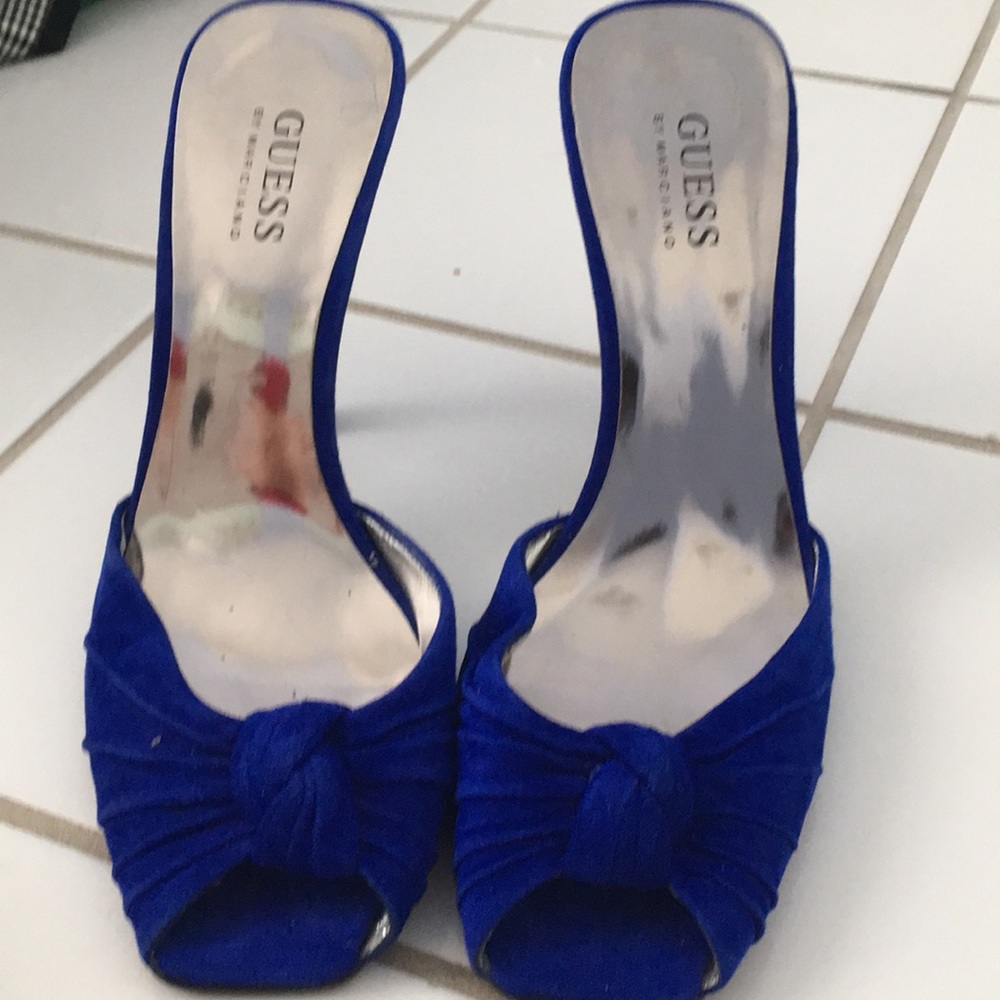 Guess by Marciano Womens Blue Stiletto Heels